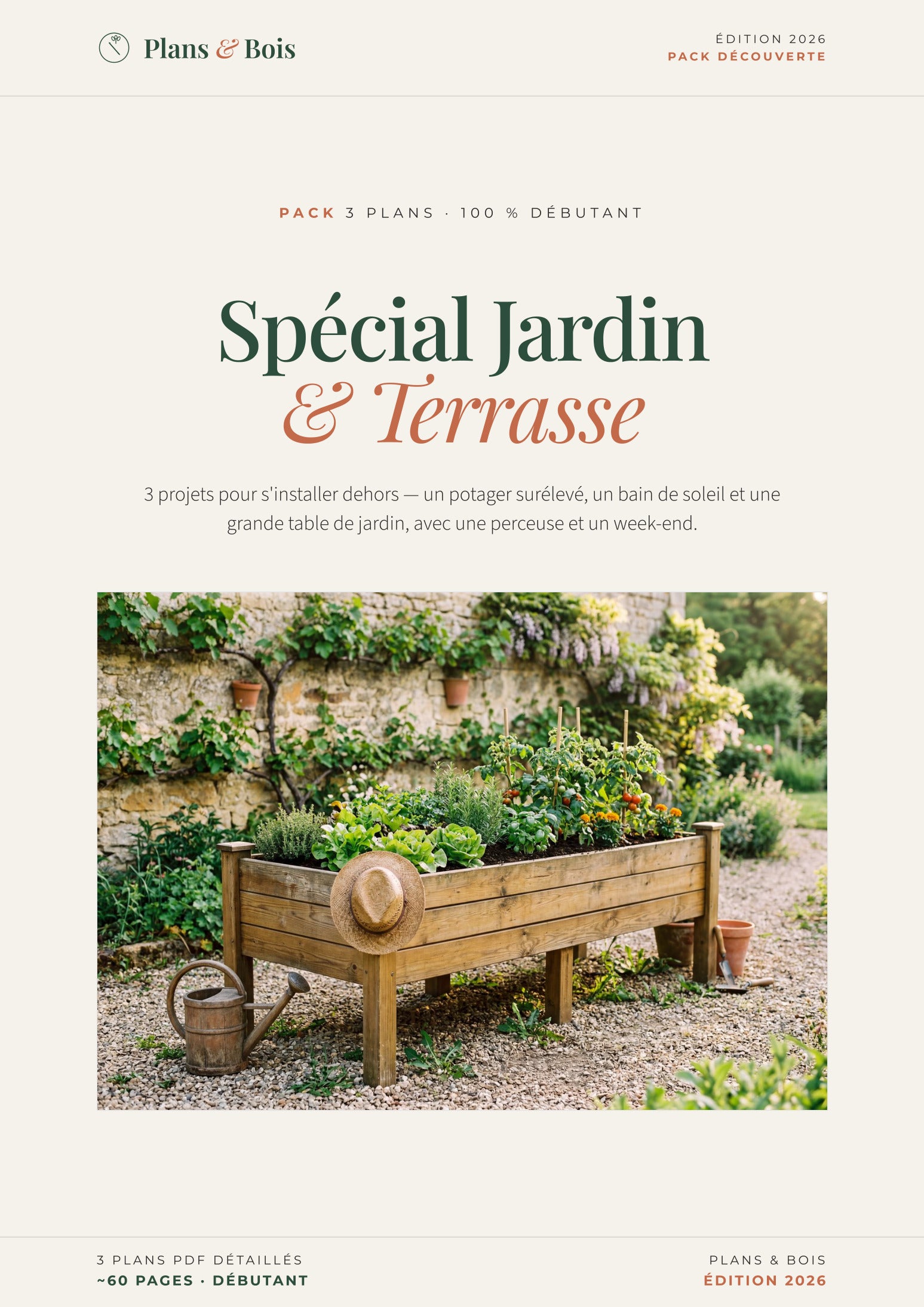 Couverture — Pack Spécial Jardin & Terrasse, 3 plans